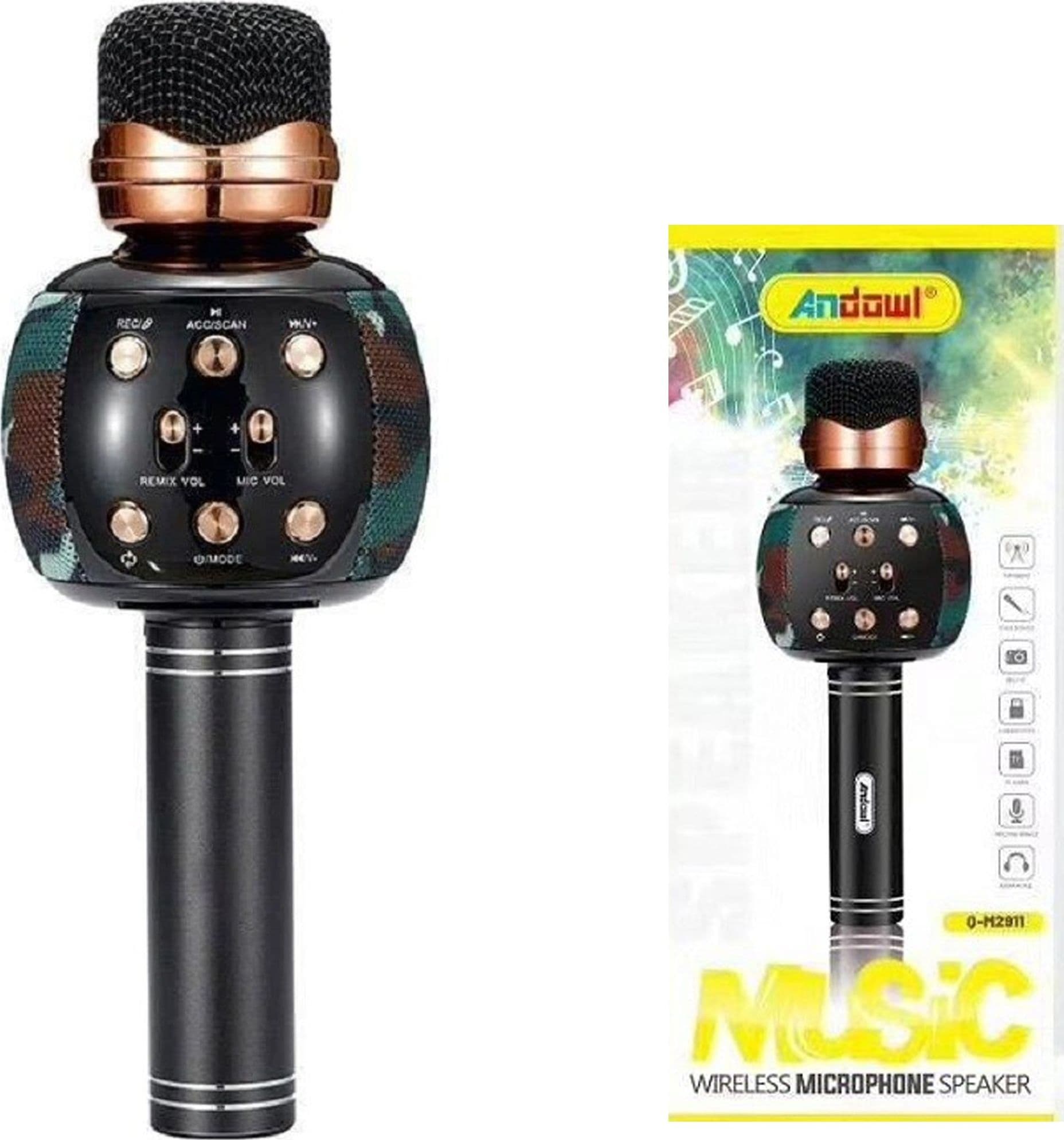 Altoparlante Microfono Wireless Ricaricabile Bluetooth Fm Radio Musica Q-m2911 Elettronica/Audio e video portatile/Accessori/Casse portatili e Docking Station con altoparlanti/Casse portatili Bluetooth Trade Shop italia - Napoli, Commerciovirtuoso.it
