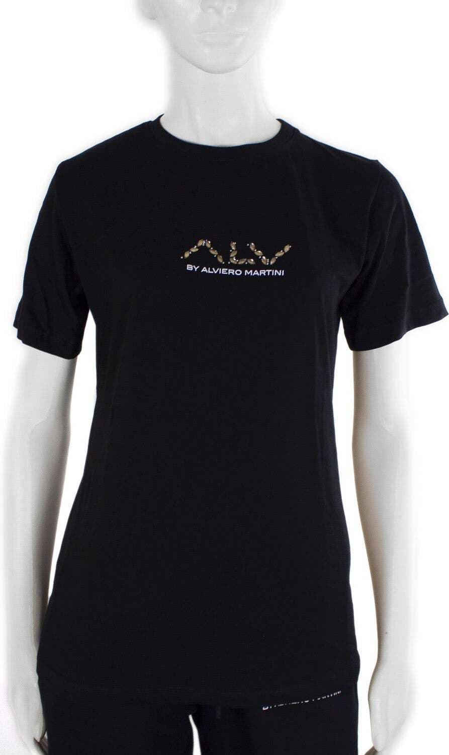 Alv by Alviero Martini Italia00127 T-Shirt Donna Nera Con Stampa Logo Maglietta Casual a Maniche Corte Moda/Donna/Abbigliamento/T-shirt top e bluse/T-shirt Starbag - Gaeta, Commerciovirtuoso.it