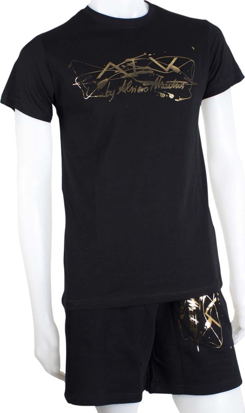 Alv by Alviero Martini Italia00155 T-Shirt Uomo Nera Con Stampa Logo Maglietta Casual a Maniche Corte Moda/Uomo/Abbigliamento/T-shirt polo e camicie/T-shirt Starbag - Gaeta, Commerciovirtuoso.it