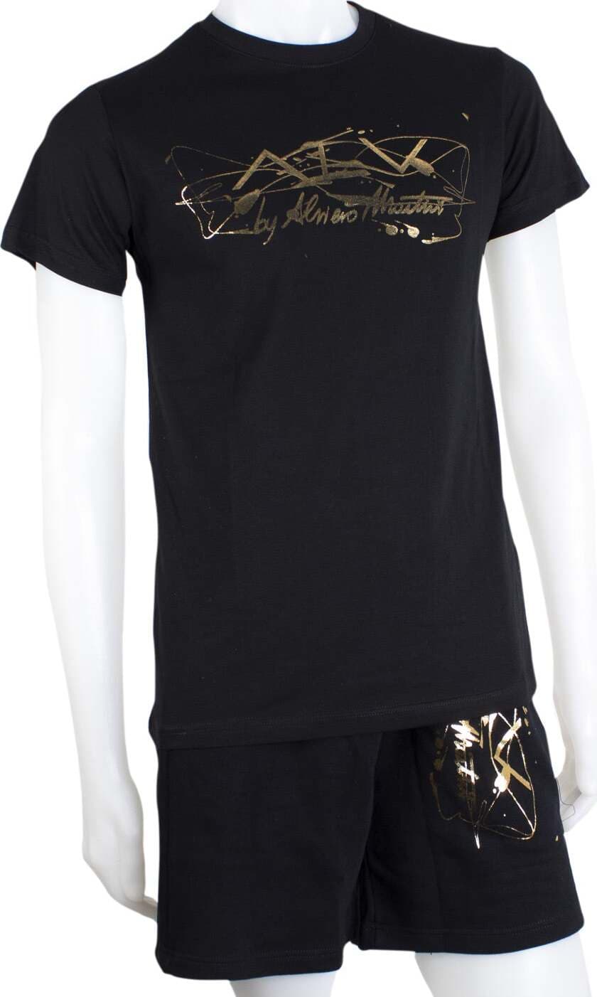 Alv by Alviero Martini Italia00155 T-Shirt Uomo Nera Con Stampa Logo Maglietta Casual a Maniche Corte Moda/Uomo/Abbigliamento/T-shirt polo e camicie/T-shirt Starbag - Gaeta, Commerciovirtuoso.it
