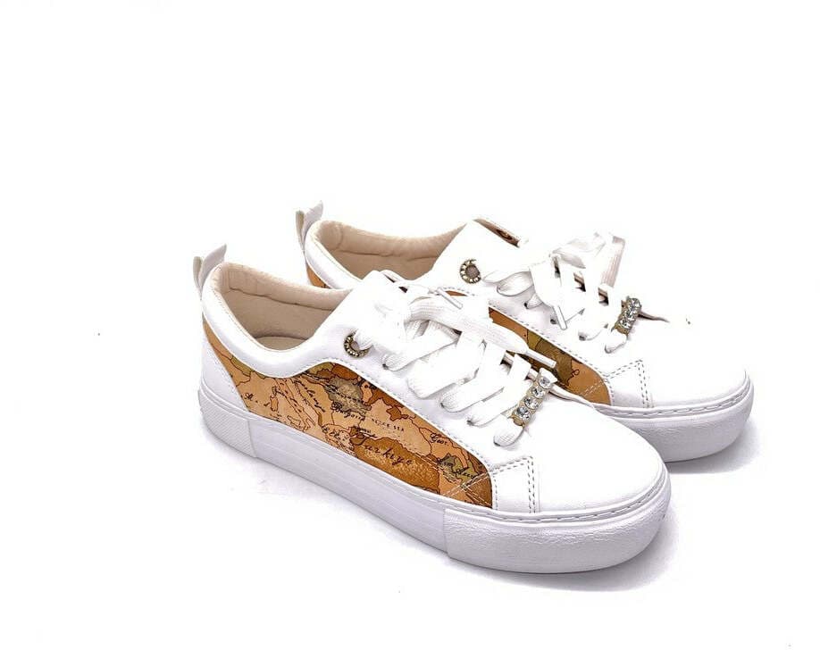 ALVIERO MARTINI 1 Classe Sneaker donna Bianco Geo/ Beige in Sneaker casual Calzature Durello - Agna, commercioVirtuoso.it