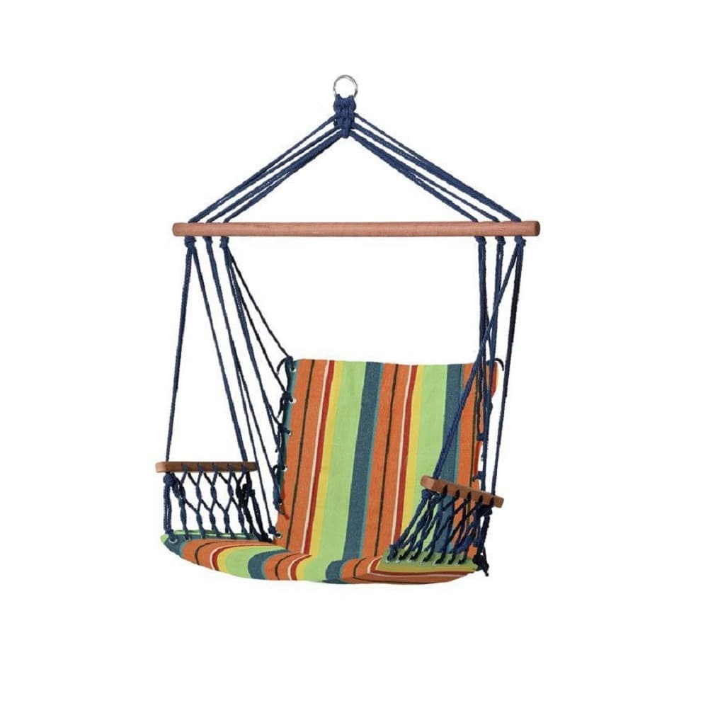 Amaca Sedia Sospesa Multicolore 100x50x3 Cm In Tessuto Campeggio Giardino 69608a Giardino e giardinaggio/Arredamento da giardino e accessori/Amache sedie sospese e accessori/Amache Trade Shop italia - Napoli, Commerciovirtuoso.it