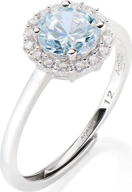 AMEN---Anello-Regolabile-Diamond-con-Zircone-tondo-Acquamarina