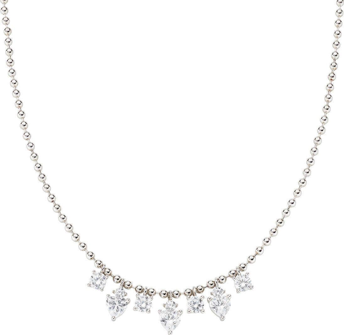AMEN---Collana-Chandelier-Princess-con-Zirconi-e-Cuori-Bianchi