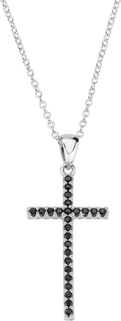 AMEN---Collana-Croce-Doppio-Colore-Nero-e-Bianco