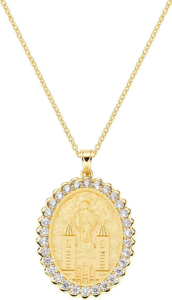 AMEN---Collana-Medjugorie-Dorata-con-Zirconi-Bianchi