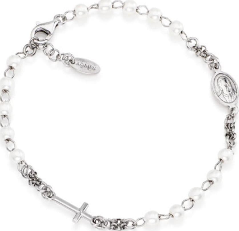 Amen-Bracciale-Rosario-Perle-Croce-Charm