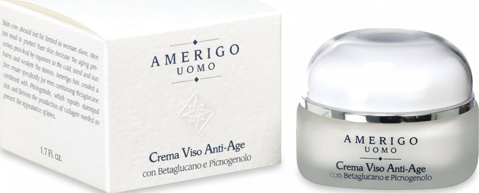 Amerigo Crema Viso Uomo Anti Age Amerigo Uomo con Betaglucano e Picnogenolo 50ml Crema viso Uomo Tiziana non solo gioielli - Civitanova Marche, Commerciovirtuoso.it