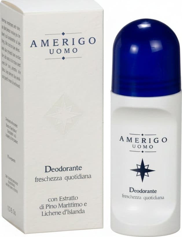 Amerigo Uomo Deodorante Freschezza Quotidiana Roll On Rinfrescante al pino marittimo 50 ml Deodorante uomo Tiziana non solo gioielli - Civitanova Marche, Commerciovirtuoso.it