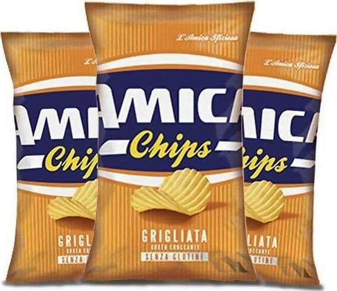 Amica Chips 28x Pacchetti La Patatina Grigliata Senza Glutine Amica Chips 25 Gr Confezione Da 28 Pz Alimentari e cura della casa/Snack dolci e salati/Chips e patatine/Di patate Franco Pausa Caffè - Albano Laziale, Commerciovirtuoso.it