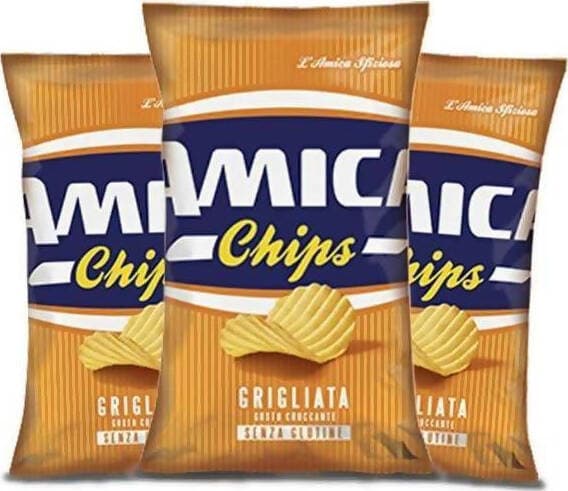 Amica Chips 28x Pacchetti La Patatina Grigliata Senza Glutine Amica Chips 25 Gr Confezione Da 28 Pz Alimentari e cura della casa/Snack dolci e salati/Chips e patatine/Di patate Franco Pausa Caffè - Albano Laziale, Commerciovirtuoso.it