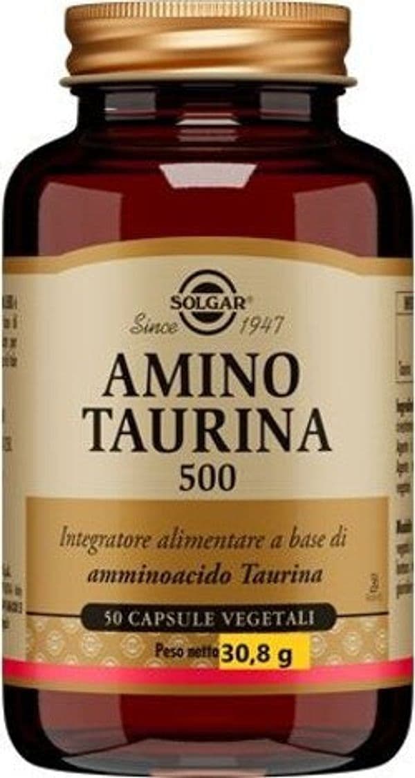 AMINO TAURINA 500 integratore alimentare 50 capsule vegetali Solgar