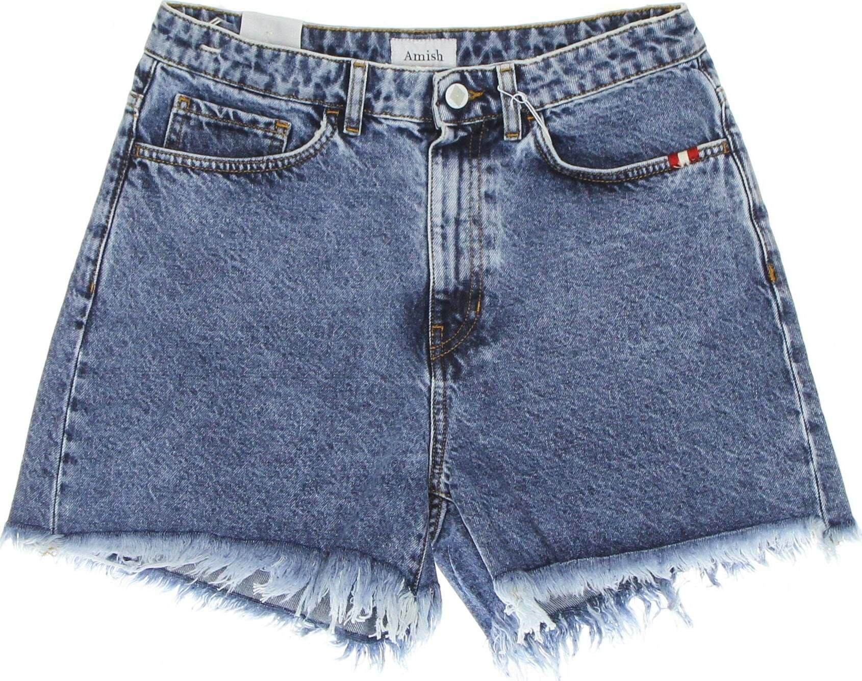 AMISH-Jeans-Corto-Donna-Short-Ivy-Amish-Denim-Real-Stone-da-donna