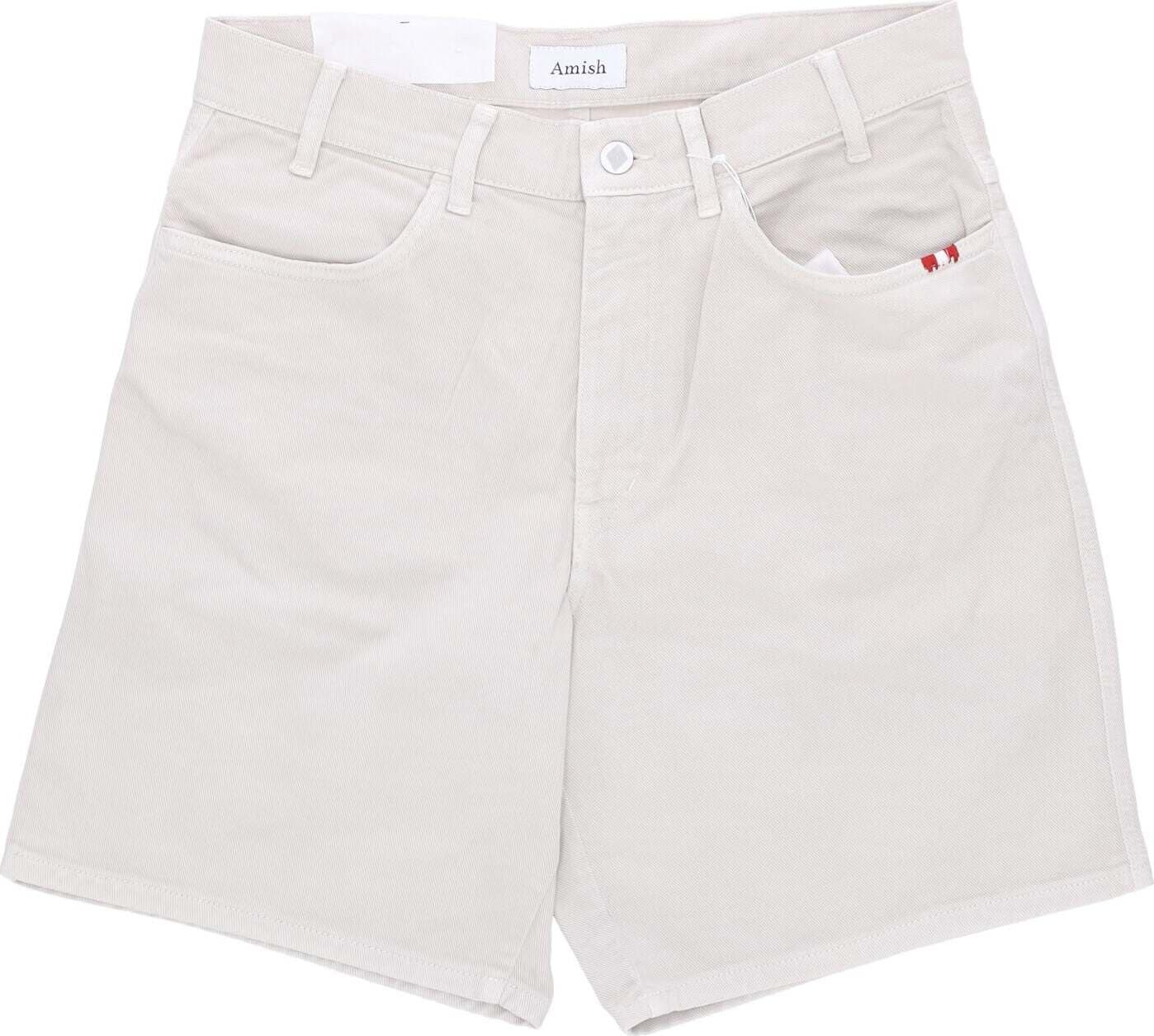 AMISH-Pantalone-Corto-Uomo-Bermuda-Bernie-Bull-Sw-Ecru-da-uomo