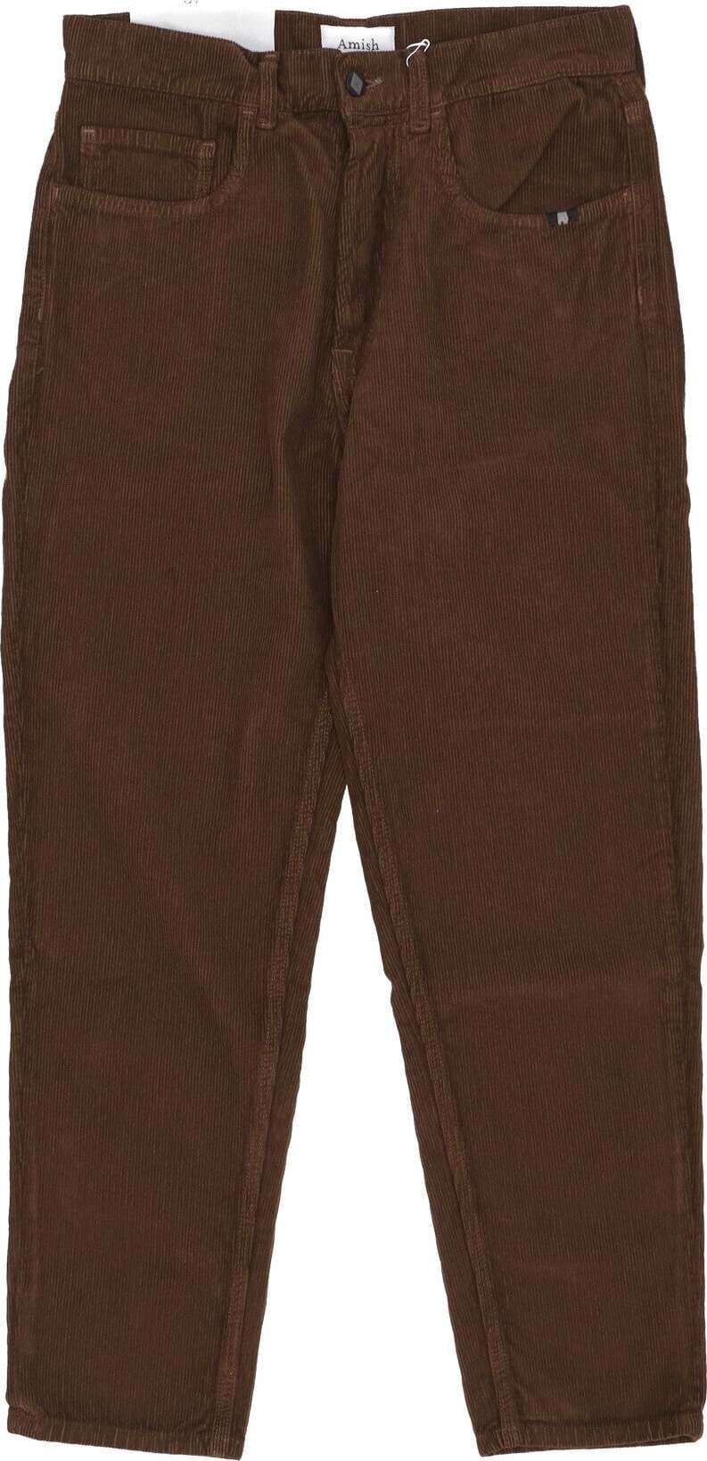 AMISH Pantalone Lungo Uomo Jeremiah Corduroy Tinto Brown