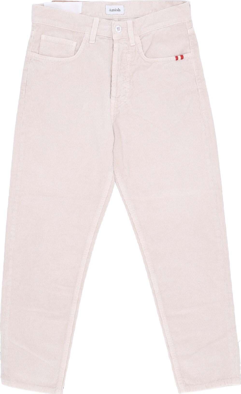 AMISH-Pantalone-Lungo-Uomo-Jeremiah-Ecru-da-uomo
