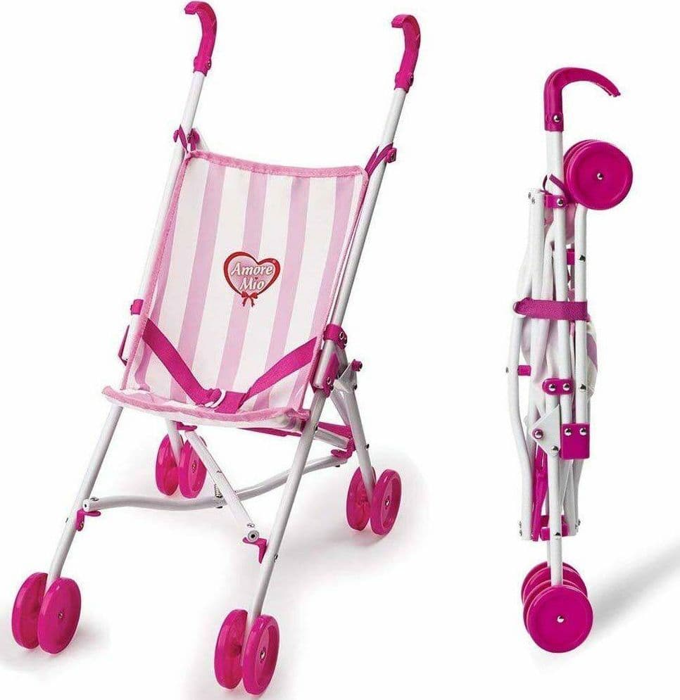 Amore-Mio-Passeggino-Bambole-Giocattolo-Bambine-Carrozzino-Bambolotto-Pieghevole