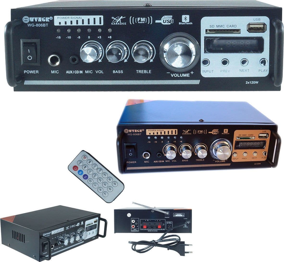 Amplificatore Audio Stereo 2 Canali Bluetooth Microfono Usb Sd Mp3 Karaoke 806bt Elettronica/Elettronica per veicoli/Elettronica per auto/Sistemi audio/Amplificatori/Amplificatori stereo Trade Shop italia - Napoli, Commerciovirtuoso.it