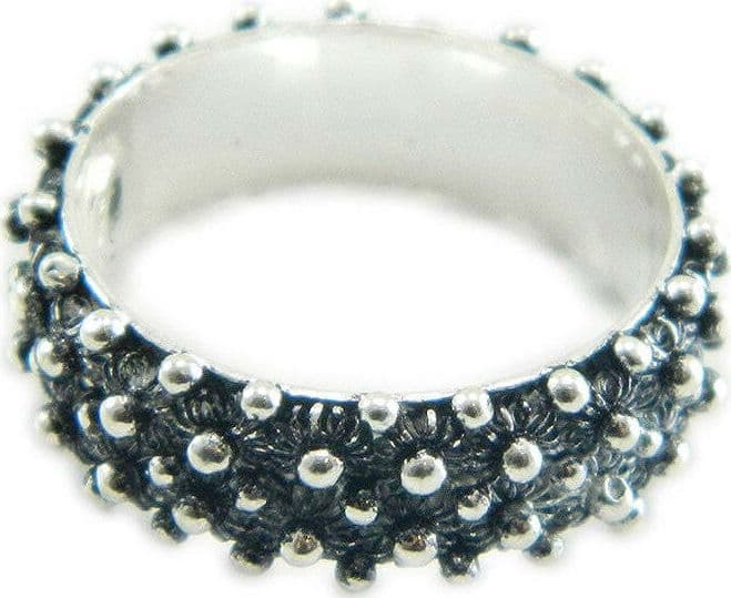 Anello 2 giri fede filigrana sarda in argento 925 brunito Gioiello Sardegna in Anelli Gioielleria Saba - Dolianova, commercioVirtuoso.it