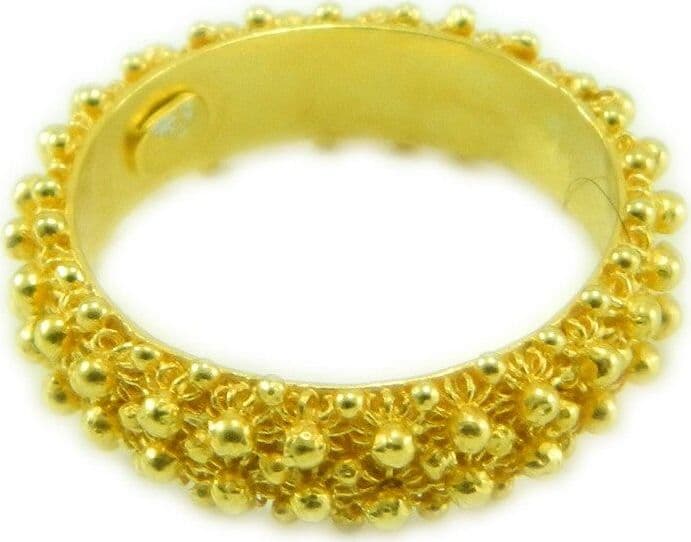 Anello 2 giri fede filigrana sarda in argento 925 dorato Gioiello Sardegna in Anelli Gioielleria Saba - Dolianova, commercioVirtuoso.it
