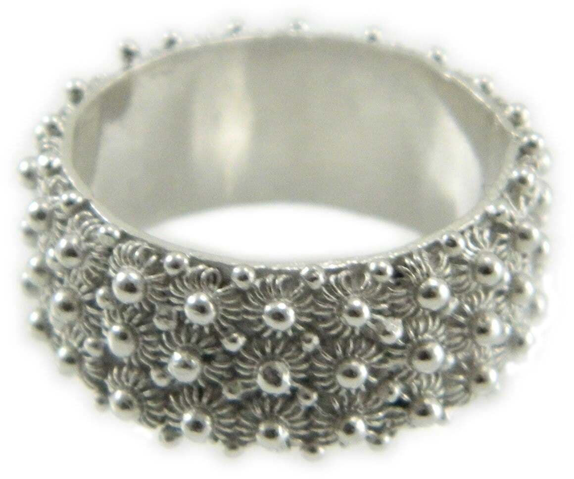 Anello 3 giri fede filigrana sarda in argento 925 rodiato Gioiello Sardegna in Anelli Gioielleria Saba - Dolianova, commercioVirtuoso.it