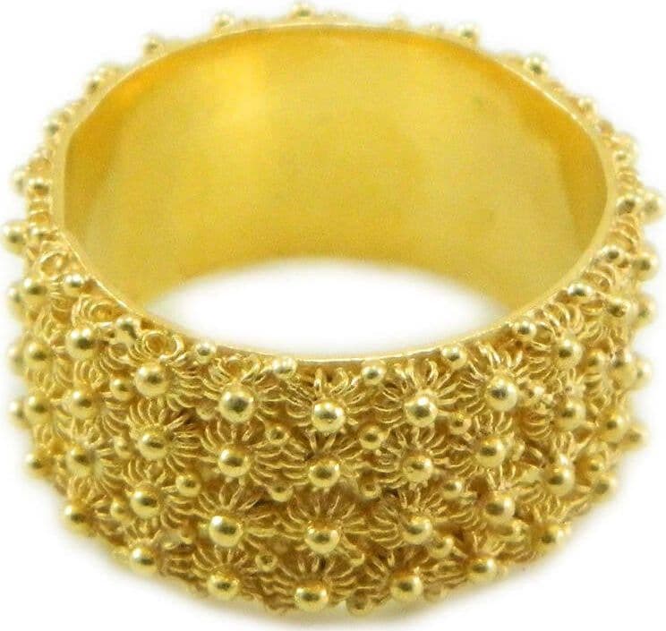 Anello 4 giri fede filigrana sarda in argento 925 dorato Gioiello Sardegna in Anelli Gioielleria Saba - Dolianova, commercioVirtuoso.it