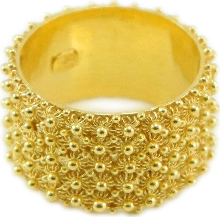 Anello 5 giri fede filigrana sarda in argento 925 dorato Gioiello Sardegna in Anelli Gioielleria Saba - Dolianova, commercioVirtuoso.it