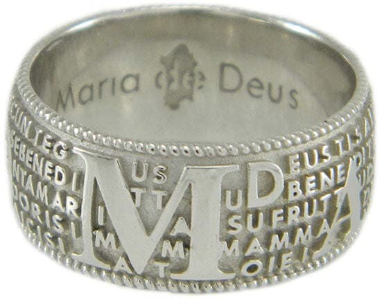 Anello con preghiera Ave Maria in sardo Maria de Deus in Anelli Gioielleria Saba - Dolianova, commercioVirtuoso.it