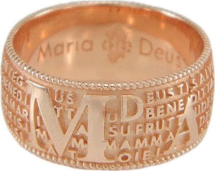 Anello con preghiera Ave Maria in sardo Maria de Deus in Anelli Gioielleria Saba - Dolianova, commercioVirtuoso.it