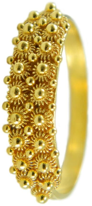 Fede sarda anello filigrana sarda a due file nido d'ape in oro giallo 18 kt GIOIELLO SARDEGNA in Anelli Gioielleria Saba - Dolianova, commercioVirtuoso.it