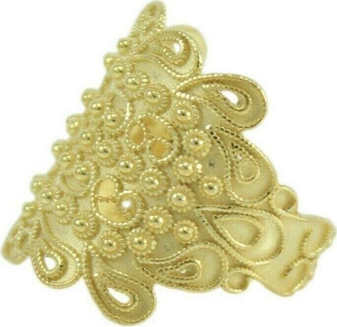 Fede sarda campidanese fascia aperta in argento dorato MISURA REGOLABILE in Anelli Gioielleria Saba - Dolianova, commercioVirtuoso.it
