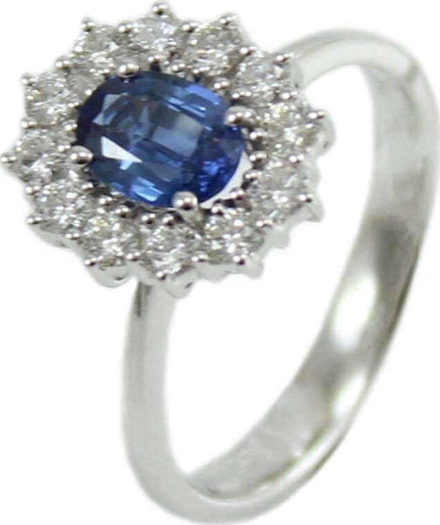 Anello donna Mirco Visconti in oro bianco zaffiro e diamanti. in Anelli Gioielleria Saba - Dolianova, commercioVirtuoso.it