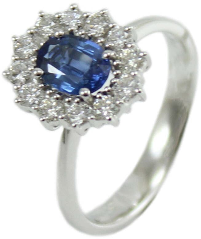 Anello Mirco Visconti Oro Bianco, Zaffiro e Diamanti