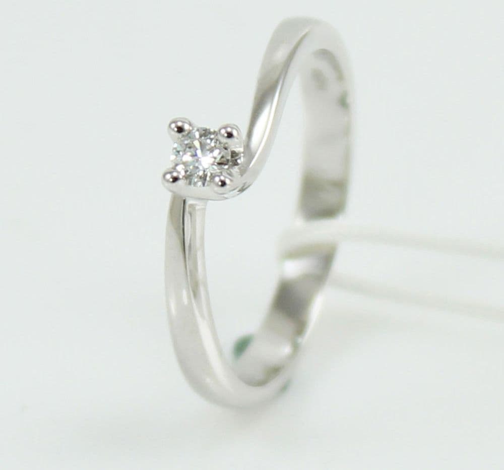 Anello donna solitario Mirco Visconti oro bianco con diamante 0.09 kt in Anelli Gioielleria Saba - Dolianova, commercioVirtuoso.it