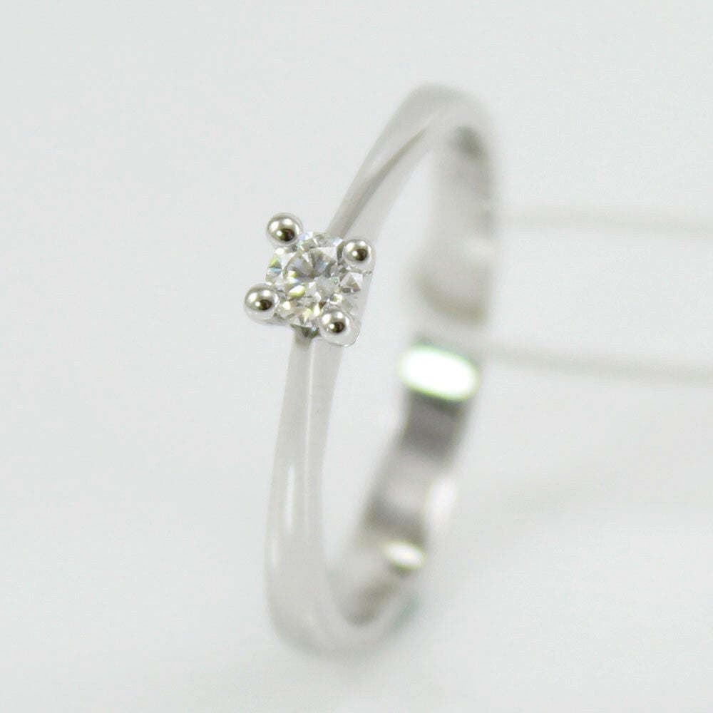 Anello donna solitario Mirco Visconti oro bianco con diamante 0.12 kt in Anelli Gioielleria Saba - Dolianova, commercioVirtuoso.it
