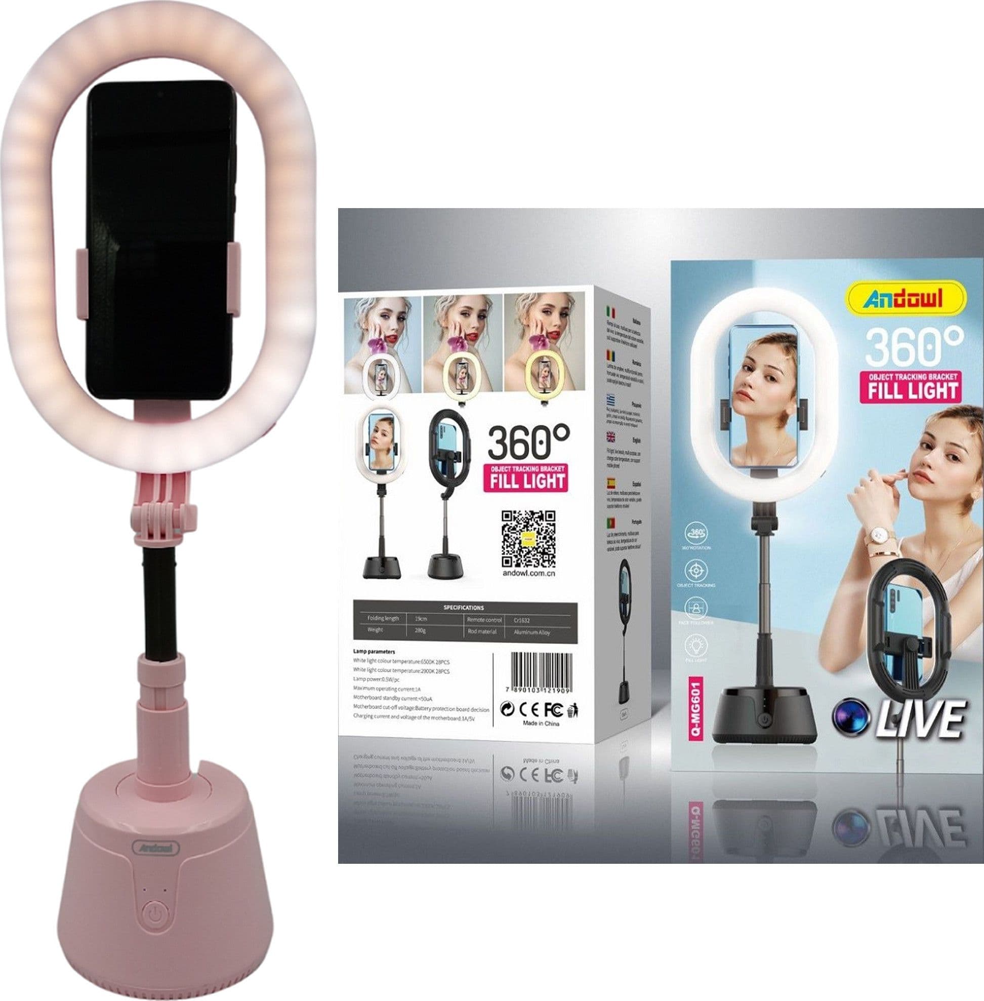 Anello Luminoso Luce Dimmerabile Ring Light 360? Con Supporto Cellulare Q-mg601 Elettronica/Foto e videocamere/Flash/Flash Macro Ring Light Trade Shop italia - Napoli, Commerciovirtuoso.it