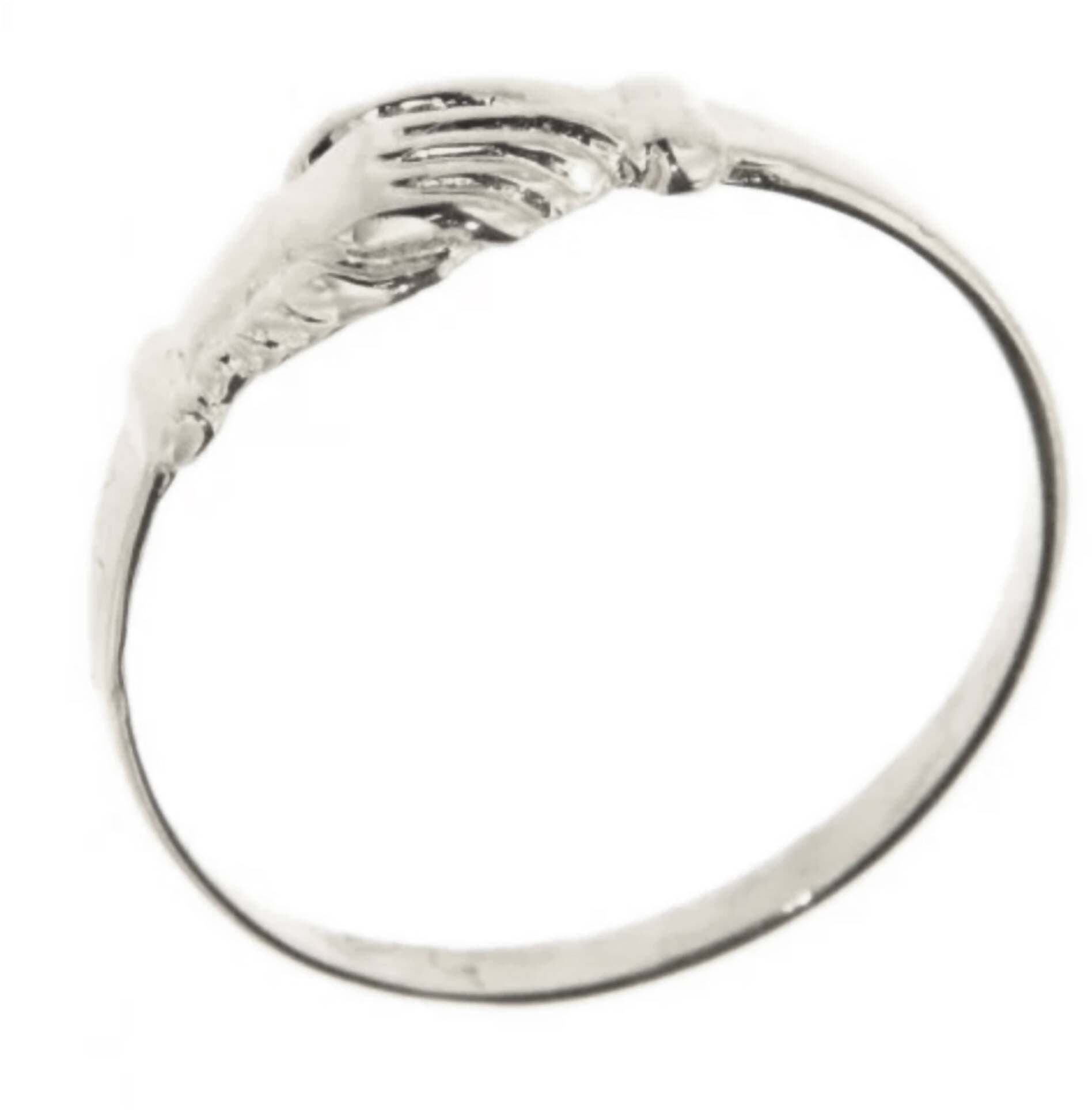 Anello Mani Di Santa Rita in Oro Bianco 18kt Anello Artigianale Made in Italy Di Santa Rita Da Mignolo Mis. 13 Idea Regalo Anello Da Mignolo Oro Santa Rita e Paolo in Anelli E B Gioielli - Siderno, commercioVirtuoso.it