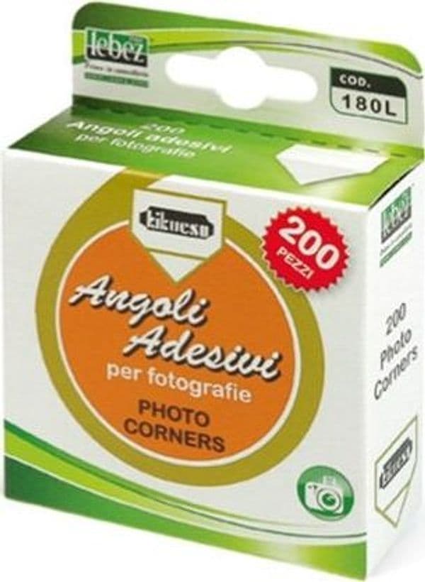 Angoli adesivi per foto - Lebez - trasparente - conf. 200 pezzi Fai da te/Pitture trattamenti per pareti e utensili/Strumenti e attrezzi per verniciatura/Materiali di preparazione/Nastro/Nastro per mascheratura Eurocartuccia - Pavullo, Commerciovirtuoso.it
