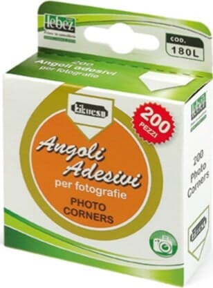 Angoli adesivi per foto - Lebez - trasparente - conf. 200 pezzi Fai da te/Pitture trattamenti per pareti e utensili/Strumenti e attrezzi per verniciatura/Materiali di preparazione/Nastro/Nastro per mascheratura Eurocartuccia - Pavullo, Commerciovirtuoso.it