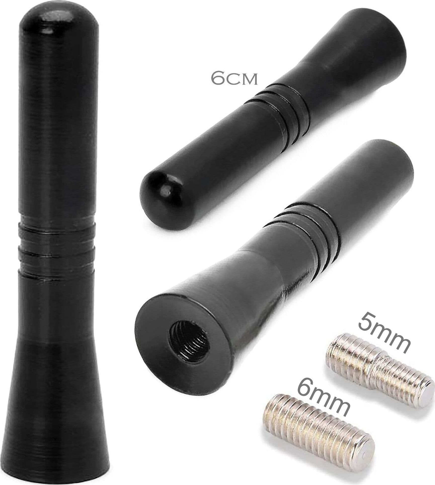 ANTENNA UNIVERSALE MINI 6 CM CORTA AM FM COLORE NERO PER AUTORADIO RADIO DAB
