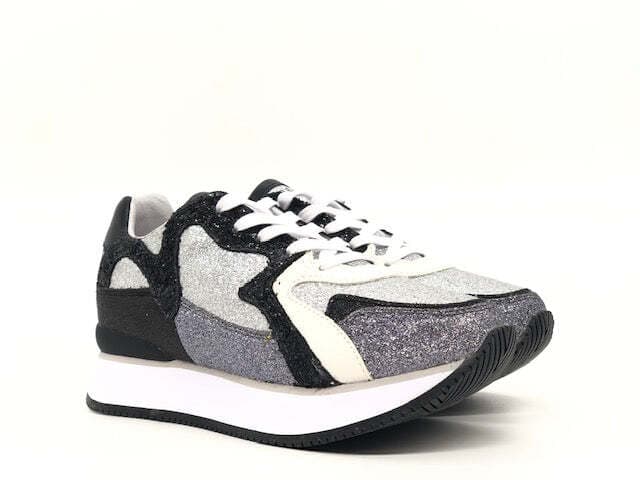 APEPAZZA Sneaker Donna Black Glitter in Sneaker casual Calzature Durello - Agna, commercioVirtuoso.it