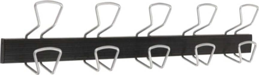 Appendiabiti a colonna a 5 posti - 76x7 2x16 cm - metallo-ABS - nero-grigio metallizzato - Alba Casa e cucina/Arredamento/Ingresso/Appendiabiti Eurocartuccia - Pavullo, Commerciovirtuoso.it