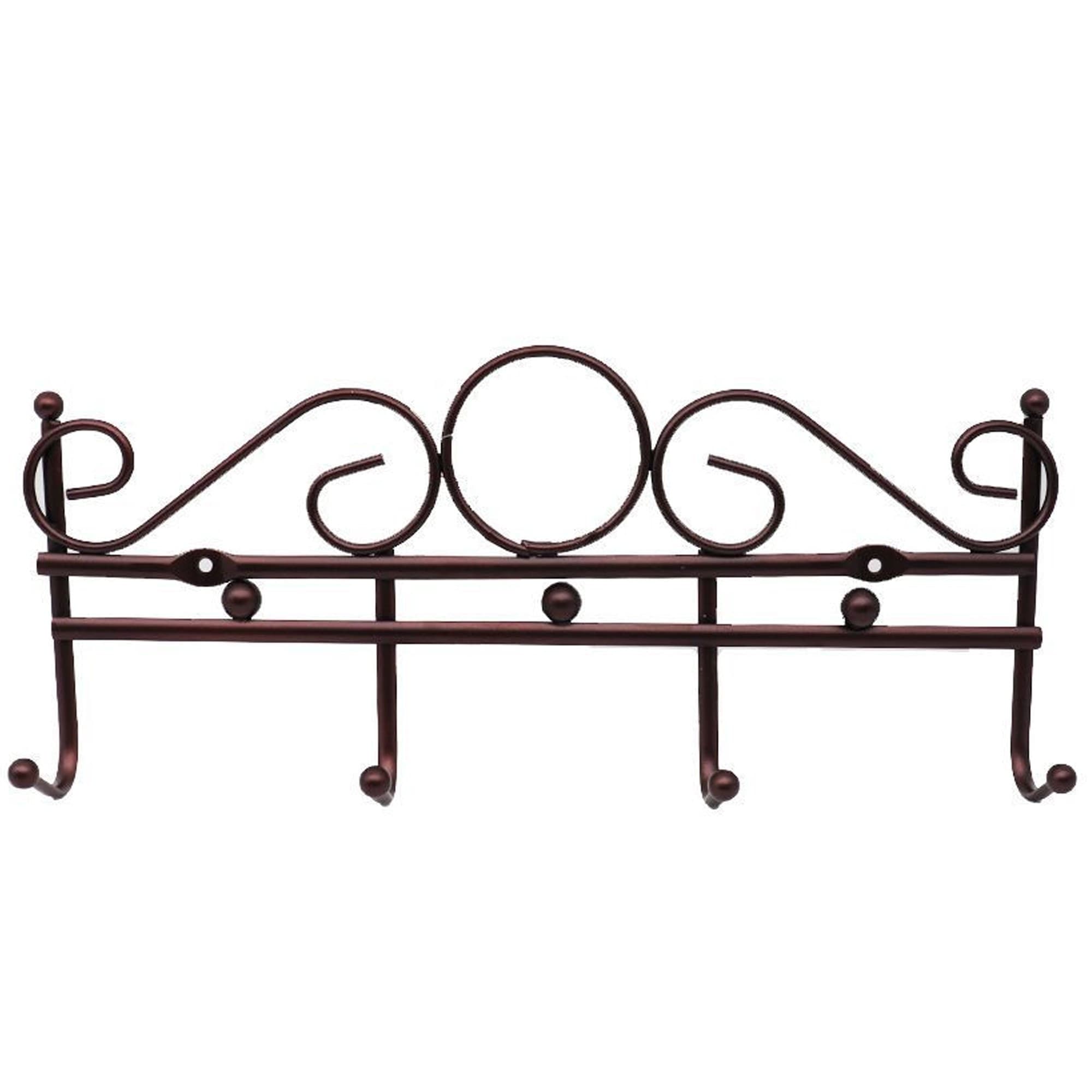 Appendiabiti Attaccapanni In Metallo Bronzato A Parete 4 Posti Ganci 30x12 Cm Casa, arredamento e bricolage > Arredamento > Attaccapanni Trade Shop italia - Napoli, Commerciovirtuoso.it