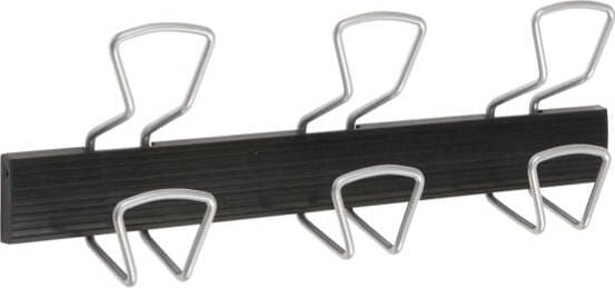 Appendiabiti da muro - 46 5x7 2x16 5 cm - 3 posti - metallo-ABS - nero-grigio metallizzato - Alba Casa e cucina/Arredamento/Ingresso/Appendiabiti Eurocartuccia - Pavullo, Commerciovirtuoso.it