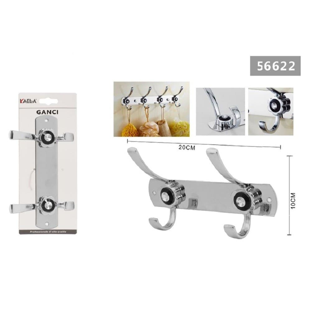 Appendino A 2 Ganci Appendi Abiti Asciugamano Bagno Fiore Diamante 20x10cm 56622 Casa e cucina/Bagno/Mobili da bagno/Portasciugamani/Ganci portasciugamani Trade Shop italia - Napoli, Commerciovirtuoso.it