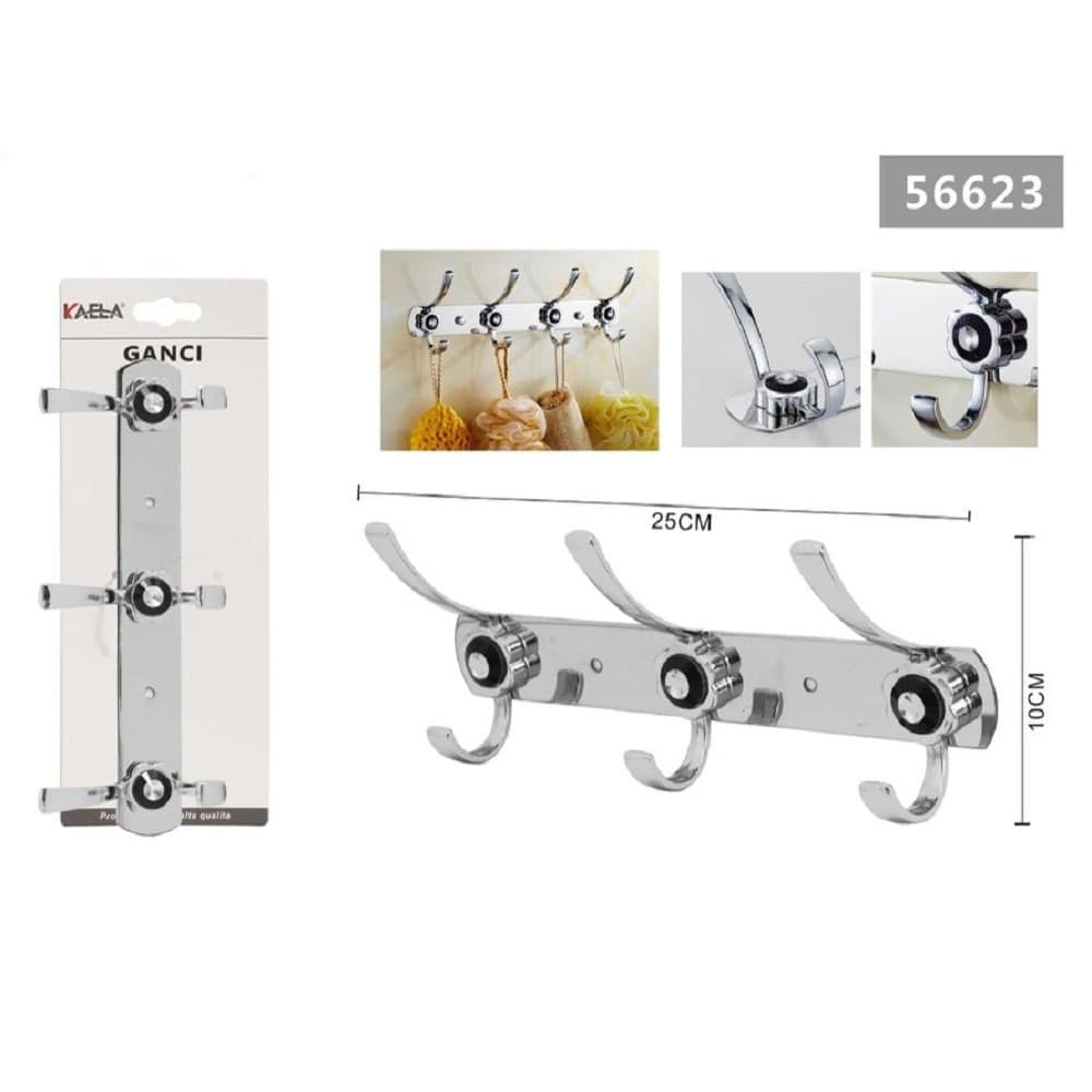 Appendino A 3 Ganci Appendi Abiti Asciugamano Bagno Fiore Diamante 25x10cm 56623 Casa e cucina/Bagno/Mobili da bagno/Portasciugamani/Ganci portasciugamani Trade Shop italia - Napoli, Commerciovirtuoso.it