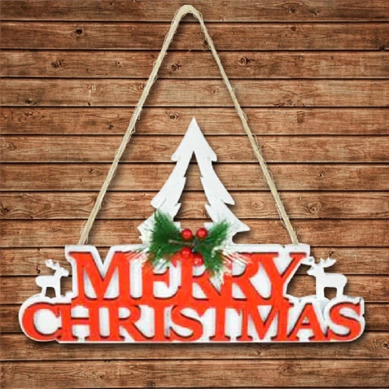 Appendino-In-Legno-Per-Albero-Merry-Christmas-In-3-Colori-Decorazioni-Natalizie
