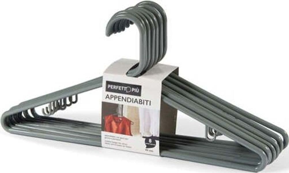 Appendino in plastica Zeta - plastica - 42 cm - grigio cenere - Perfetto - conf. 8 pezzi Casa e cucina/Arredamento/Ingresso/Appendiabiti Eurocartuccia - Pavullo, Commerciovirtuoso.it