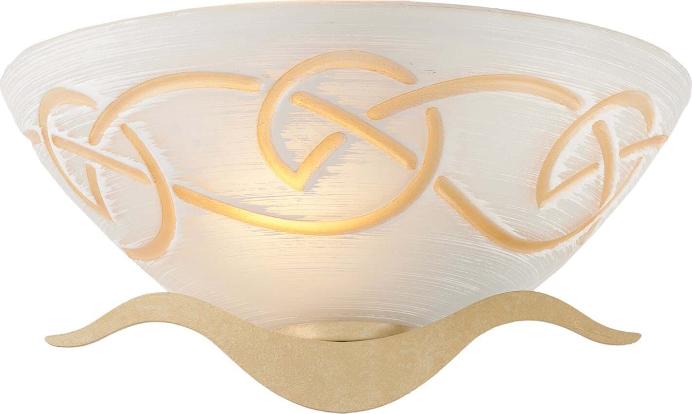 Applique-1-Luce-Bilbao-In-Ferro-Laccato-Avorio-E-Vetro-Bianco-Ambra