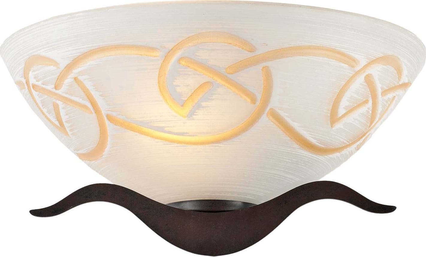 Applique-1-Luce-Bilbao-In-Ferro-Laccato-Nero-Ruggine-E-Vetro-Bianco-Ambra